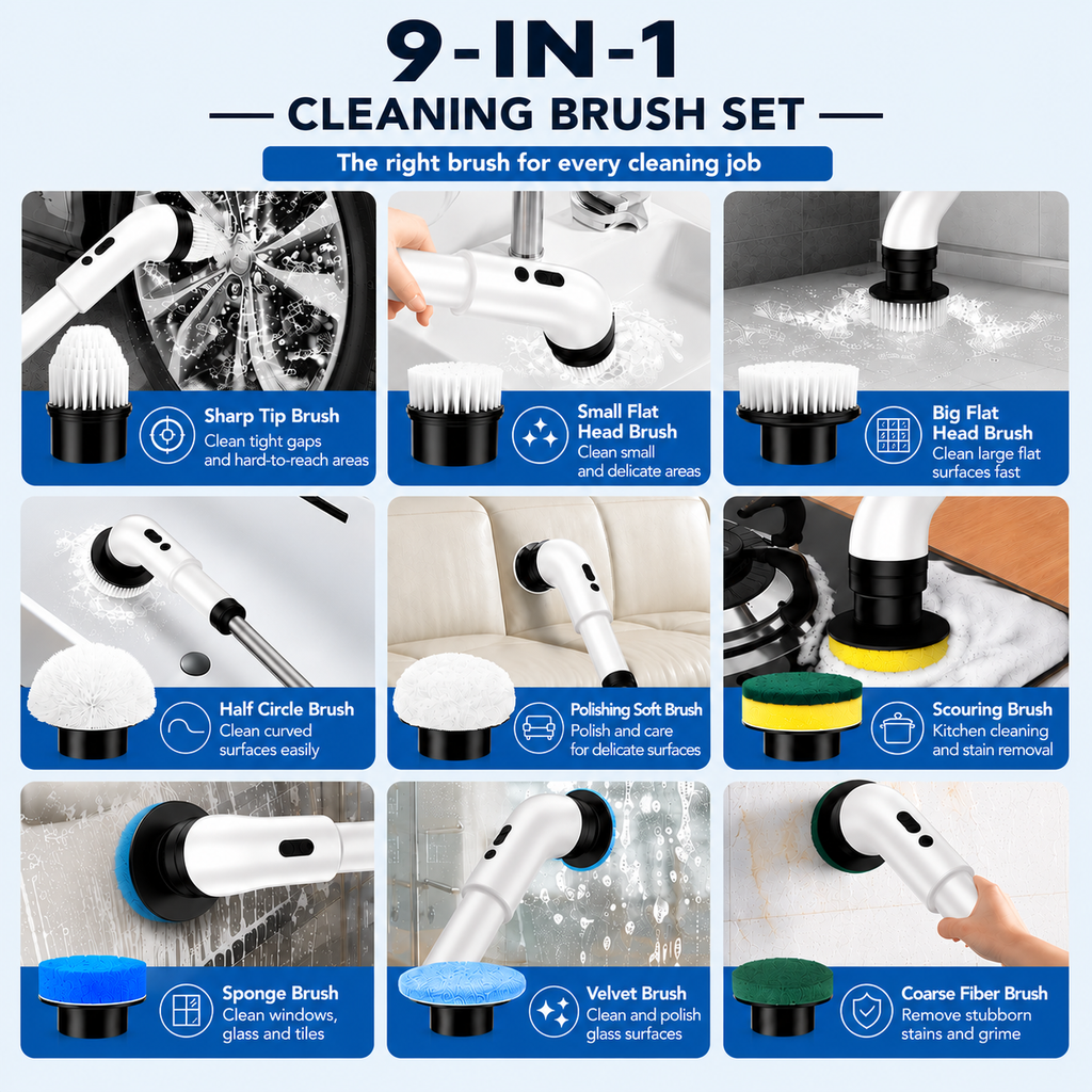 PowerSpin™ 9-in-1 Elektrický Čistič